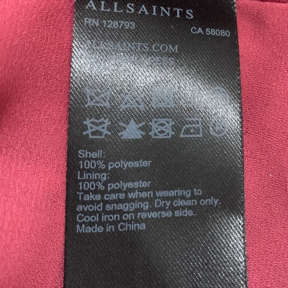 ALL SAINTS 🔹 Hali Roar Ruched Leopard Print Mini Dress - Size 6 - Picture 14 of 16